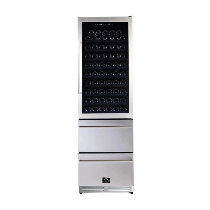 FORNO Azienda 24" 108 Bottle Triple Zone Wine Cooler FWCDR6628-24S
