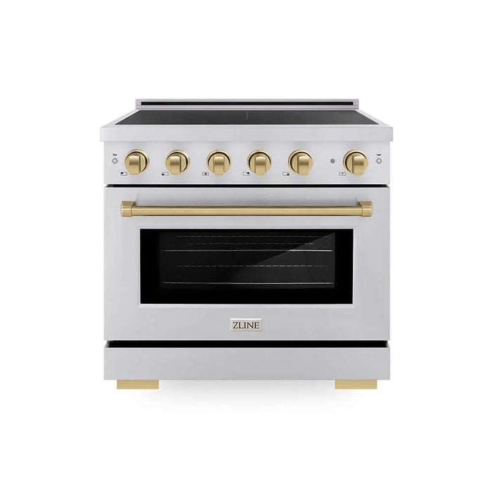 ZLINE 36" Paramount Induction Range, Cooktop, Electric Convection Oven SINRZ-36