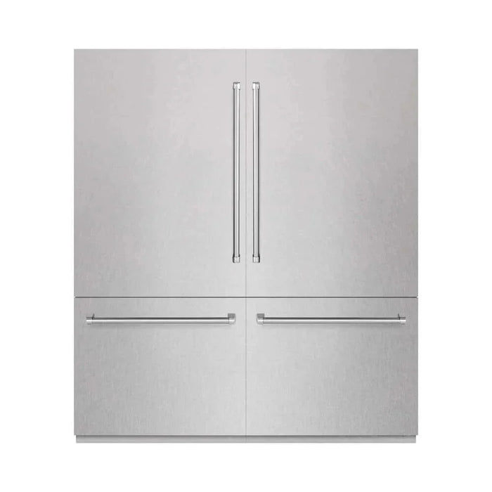 ZLINE 72" Built-In Bottom Freezer Refrigerator,Water Dispenser, Ice Maker, DuraSnow® Stainless Steel RBIT-SN-72