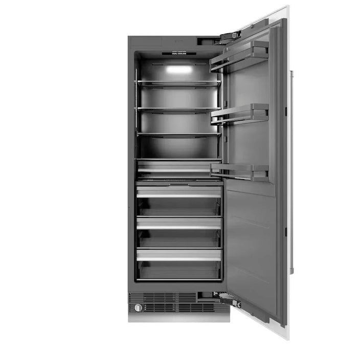 ZLINE 30" Column Refrigerator White Matte Stainless Steel, Graphite Gray Interior RCRV-WM-3009K