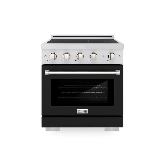 ZLINE Paramount Induction Range, Cooktop, Electric Convection Oven SINR-BLM