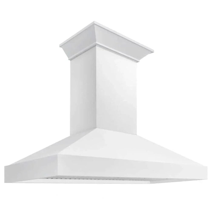 ZLINE 48" Wooded Smooth Bright White Finish Wall Range Hood KBWW-4809K