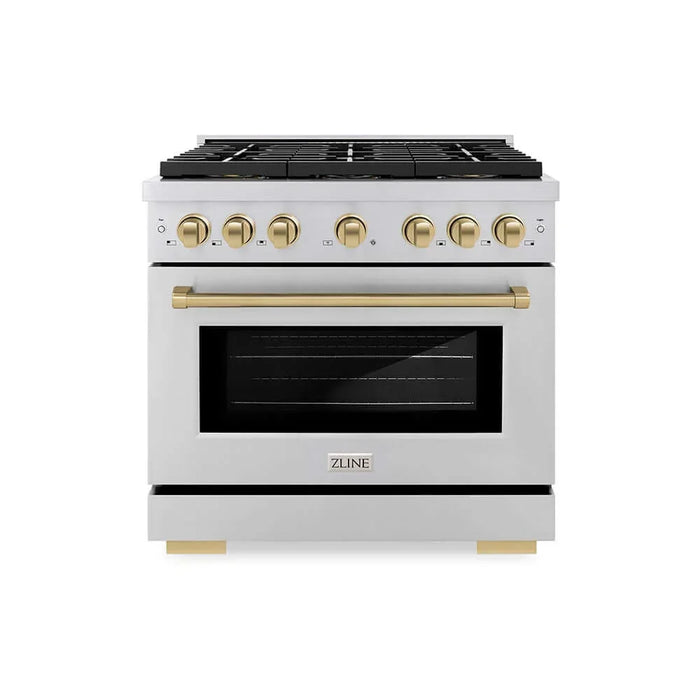 ZLINE 36" Paramount Dual Fuel Range DuoPro™ Cooktop, Electric Convection Oven PSDRZ-36-CB09K