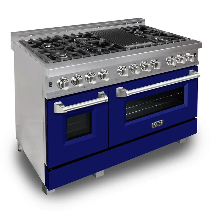 ZLINE 48" Bundle Range RAS-BM-48 & Range Hood 8654BM-48, 2KP-RASBMRH4809K