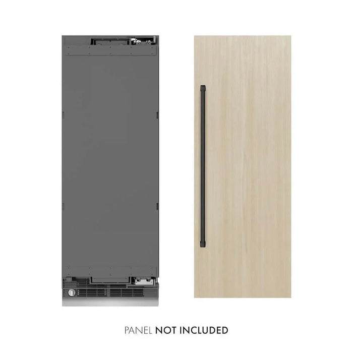 ZLINE 30" Panel Ready Column Refrigerator, Graphite Gray Interior Matte Black RBCRVZ-30-MB09K