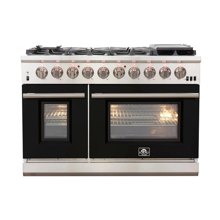 FORNO Capriasca 48″ Gas on Gas Range FFSGS6260-48BLK