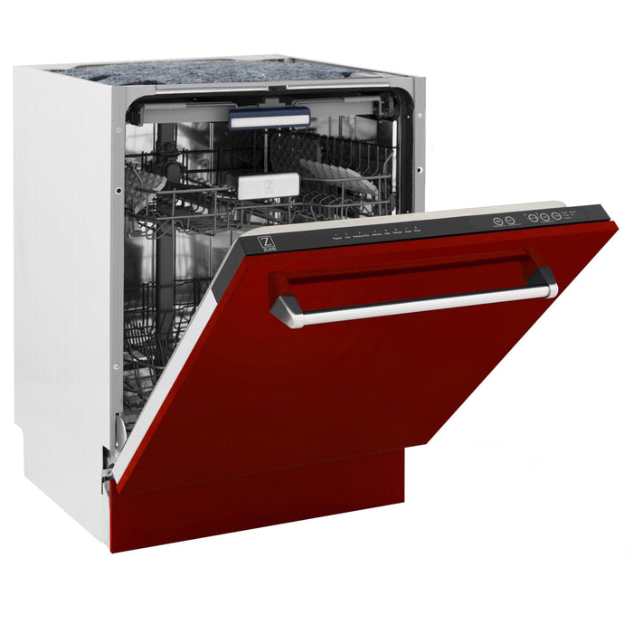 24" Dishwasher with Red Gloss panel, Stainless Tub, DWV - RG - 24 - Farmhouse Kitchen and Bath