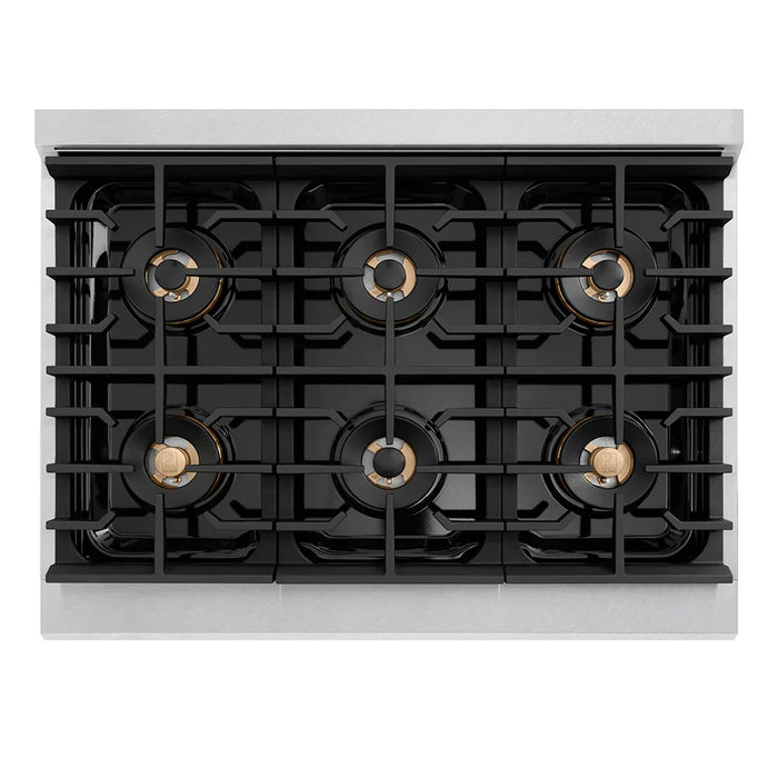 ZLINE 36" Paramount Dual Fuel Range DuoPro™ Cooktop, Electric Convection Oven PSDRSZ-WM-36-MB09K