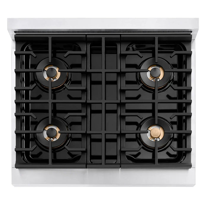 ZLINE 30" Paramount Gas Range DuoPro™ Cooktop, Convection Gas Oven PSGRZ-30-CB09K