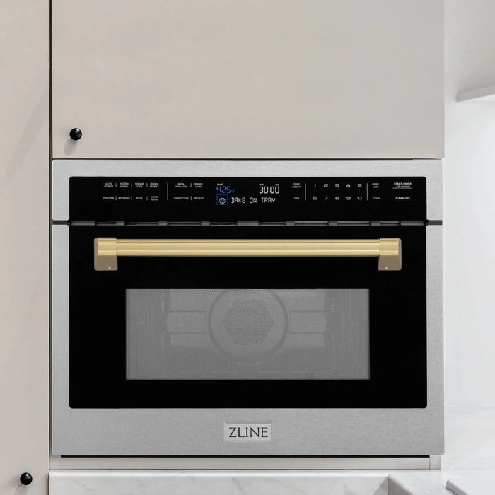 ZLINE 24” Convection Microwave, Stainless Steel, Bronze MWOZ-24-SS-CB