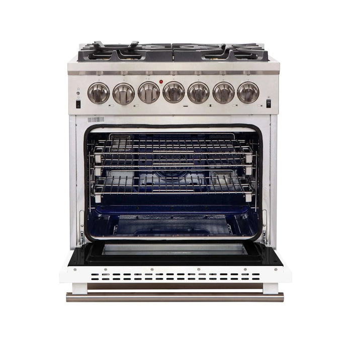 FORNO Capriasca 30" Gas on Gas Range FFSGS6260-30WHT