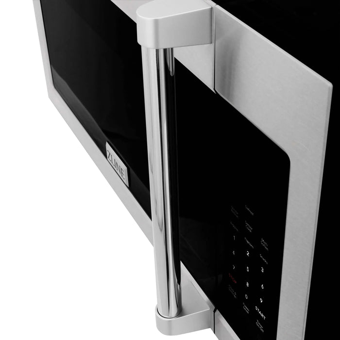 ZLINE 30" Recirculating Over the Range Convection Microwave Oven with Traditional Handle and Charcoal Filters in Fingerprint Resistant Stainless Steel MWO-OTRCFH-30-SS