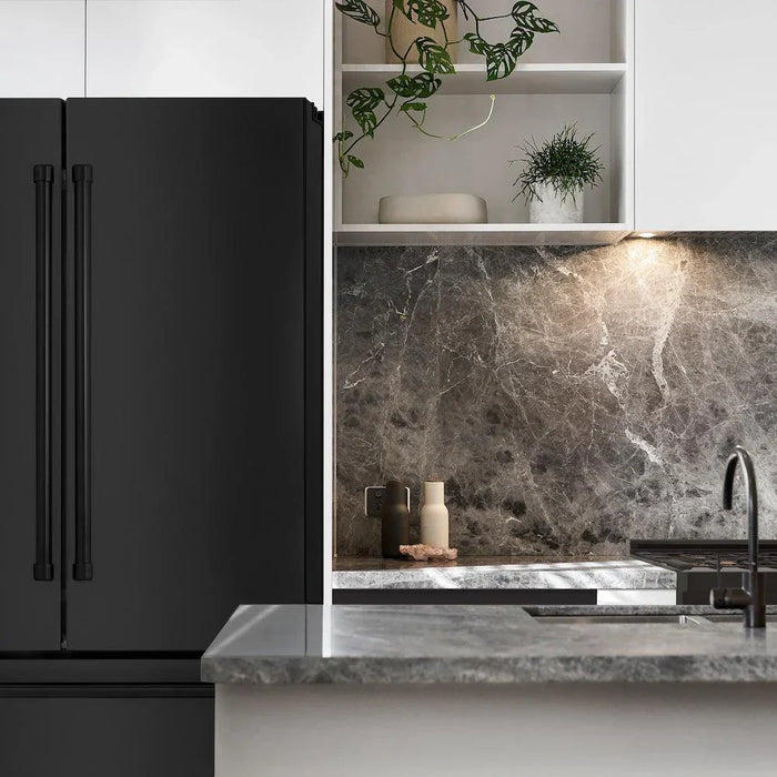 ZLINE Kitchen Package Refrigerator, Rangetop, Rangehood, Wall Oven, 4KPR-RTBRH30-AWS09K
