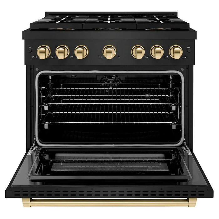 ZLINE 36" Paramount Dual Fuel Range DuoPro™ Cooktop, Electric Convection Oven PSDRBZ-36-G09K