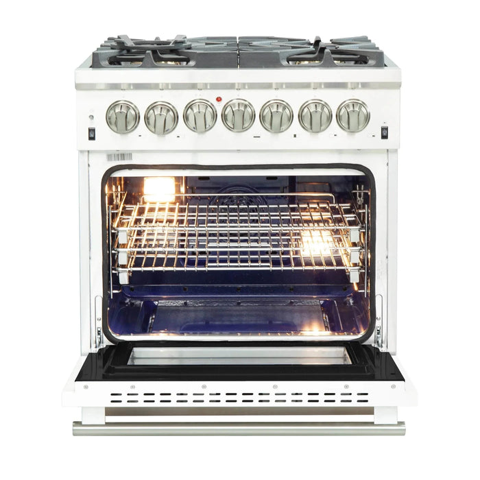 FORNO Capriasca 30" Dual Fuel Range FFSGS6187-30WHT