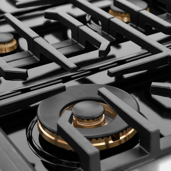 ZLINE 48"Paramount Dual Fuel Range Stainless Steel, Brass Burner, SDR-BR-4809K
