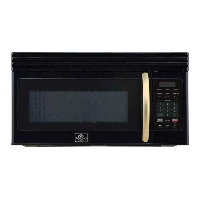 Forno Scalo 30"Over the Range Microwave, Black Stainless Steel, FOTR3007-30BLK
