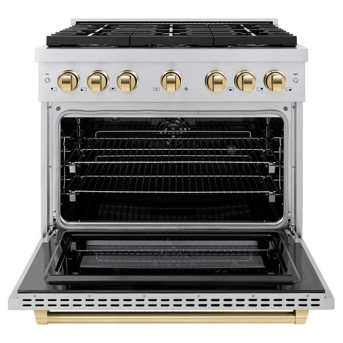 ZLINE 36" Paramount Gas Range DuoPro™ Cooktop, Convection Gas Oven PSGRZ-36-G09K