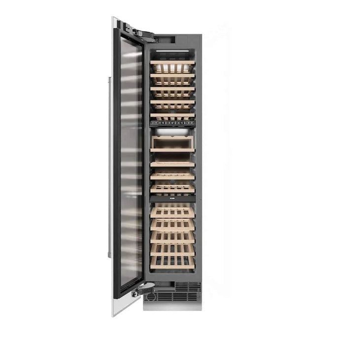 ZLINE 18"Triple Zone 68 Bottle Left Hinge Column Wine Cooler, White Matte Stainless Steel RCWVL-WM-18