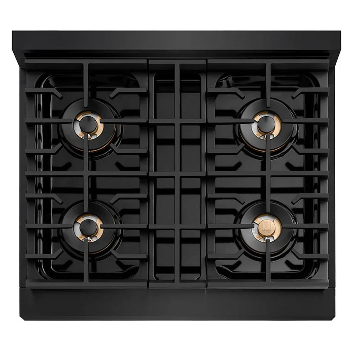 ZLINE 30" Paramount Gas Range DuoPro™ Cooktop, Convection Gas Oven PSGRB-3009K