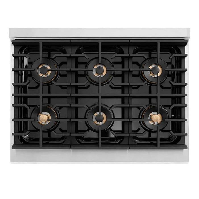 ZLINE 36" Paramount Dual Fuel Range DuoPro™ Cooktop, Electric Convection Oven PSDR-BLM-3609K