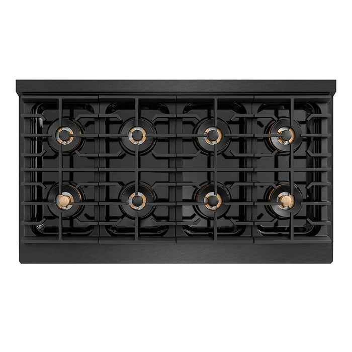 ZLINE 48" Paramount Gas Range DuoPro™ Cooktop, Convection Gas Oven, Black Satin Stainless Steel PSGRBS-4809K