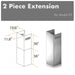ZLINE 2 Piece Chimney Extension for 12' Ceiling, 2PCEXT-KZ - Farmhouse Kitchen and Bath