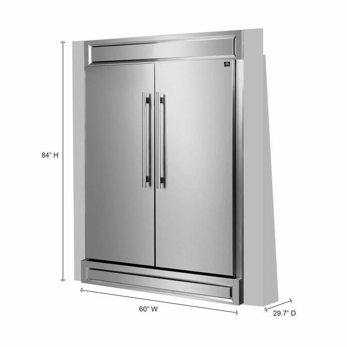 Forno 2-Piece Appliance Package 48" Gas Range, 60" Built-In Refrigerator Stainless Steel FBDL-019-06CAUS