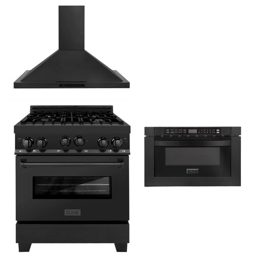 DISCONTINUED-ZLINE 30" Bundled Range, Range Hood, Microwave, 3KP-RGBRH30-MW - Farmhouse Kitchen and Bath