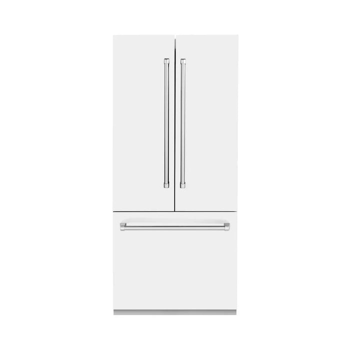 ZLINE 36" 19.6 cu. Ft. Panel Ready Built-In 3-Door French Door Refrigerator with Internal Water and Ice Dispenser RBIV-36