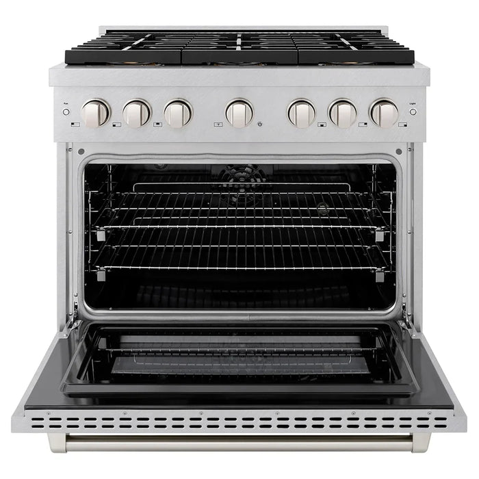 ZLINE 36" Paramount Dual Fuel Range DuoPro™ Cooktop, Electric Convection Oven PSDRS-WM-3609K