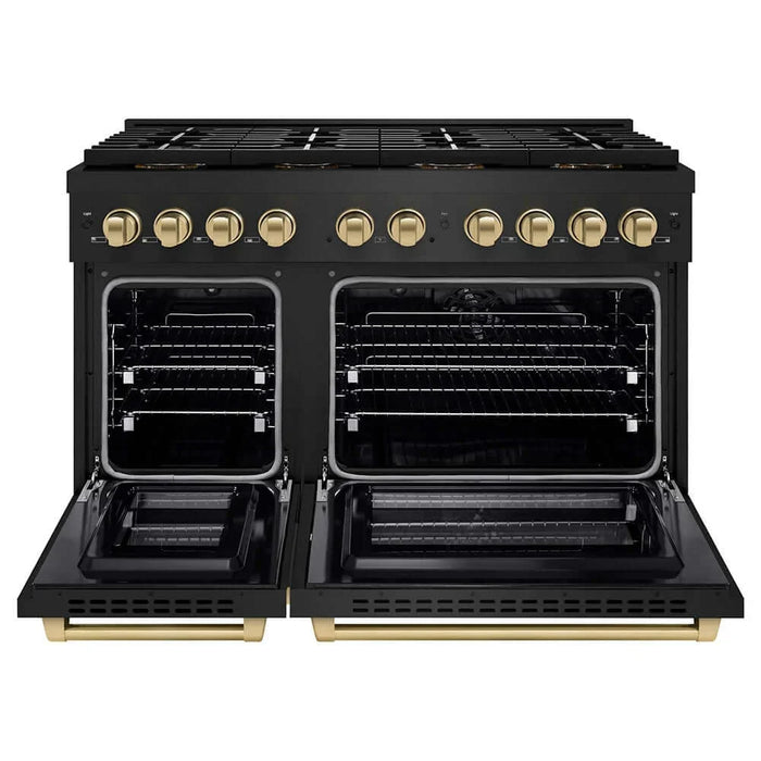 ZLINE 48" Paramount Dual Fuel Range DuoPro™ Cooktop, Dual Ovens PSDRBZ-48-CB09K