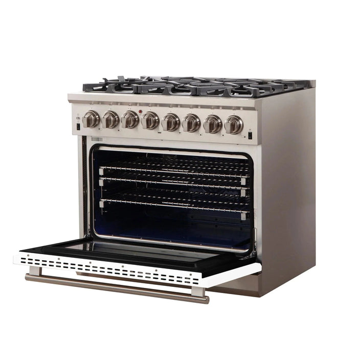 FORNO Capriasca 36" Dual Fuel Range FFSGS6187-36WHT