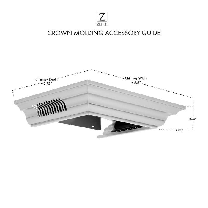ZLINE Crown Molding Stainless Steel Blue Tooth, CM6-BT-KN/KN4
