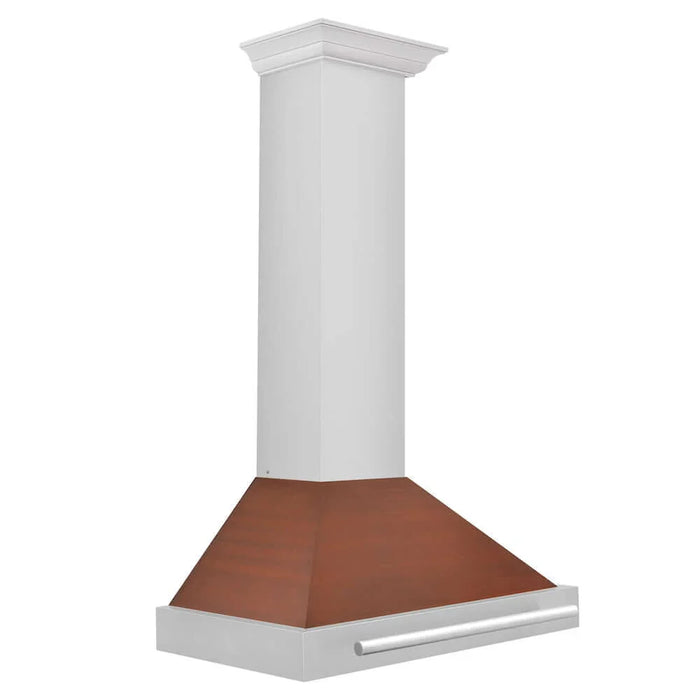 ZLINE Convertible Stainless Steel Range Hood, Copper Shell, Stainless Steel Handle KB4STX-C