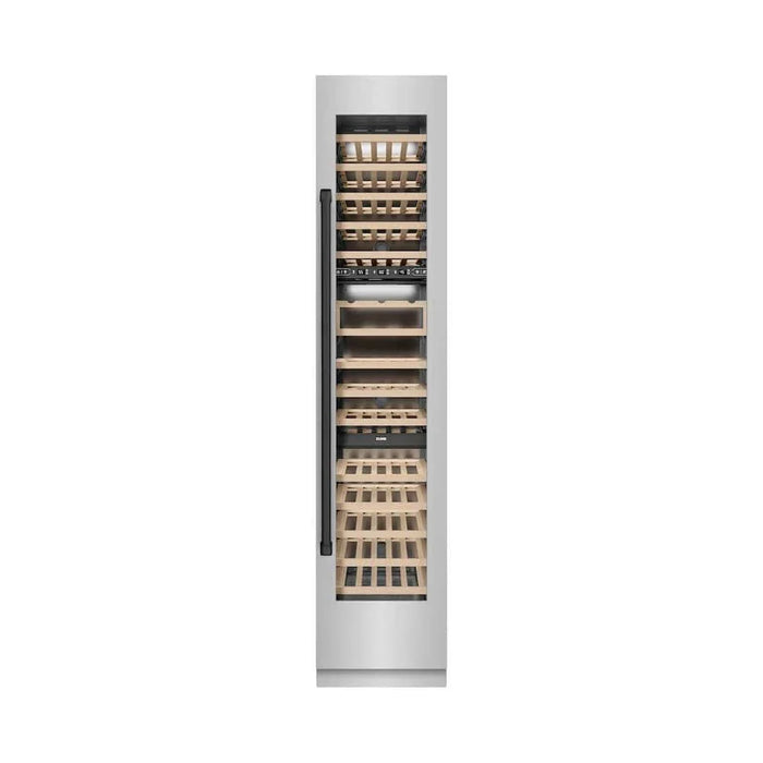 ZLINE 18"Triple Zone 68 Bottle Right Hinge Column Wine Cooler, Stainless Steel Matte Black RCWVRZ-30418-MB
