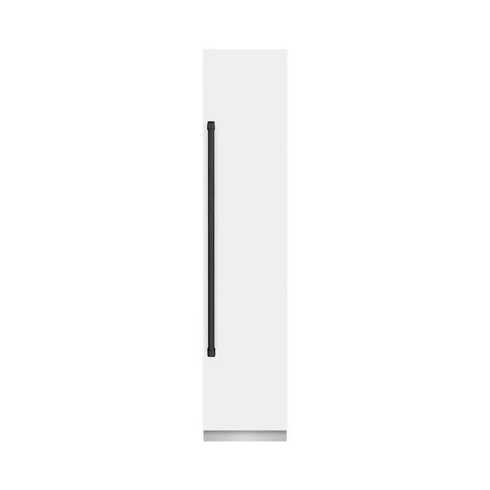 ZLINE 18" Right Hinge Column Freezer White Matte Stainless Steel, Graphite Gray Interior Matte Black RCFVRZ-WM-18-MB