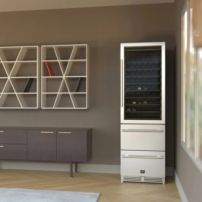 FORNO Azienda 24" 108 Bottle Triple Zone Wine Cooler FWCDR6628-24S