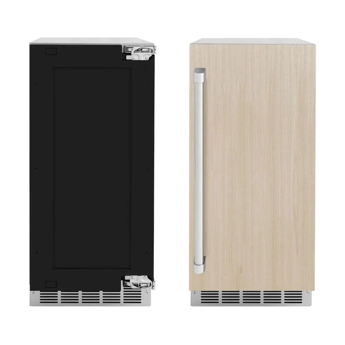 ZLINE 15" Touchstone Clear Cube Ice Maker Drain Pump Panel Ready Door ICCDP-15