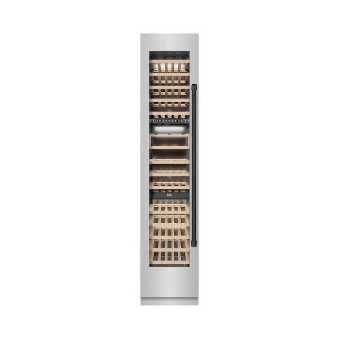 ZLINE 18"Triple Zone 68 Bottle Left Hinge Column Wine Cooler, Stainless Steel Matte Black RCWVLZ-30418-MB