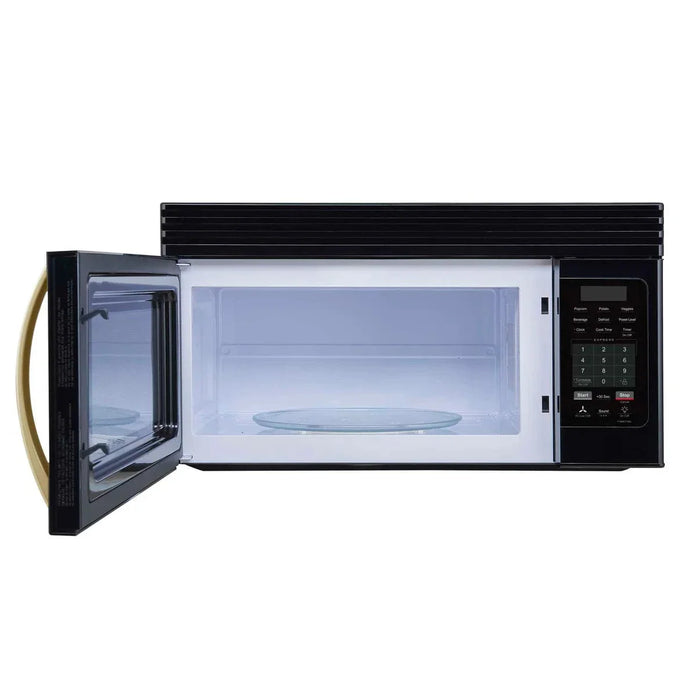 Forno Scalo 30"Over the Range Microwave, Black Stainless Steel, FOTR3007-30BLK