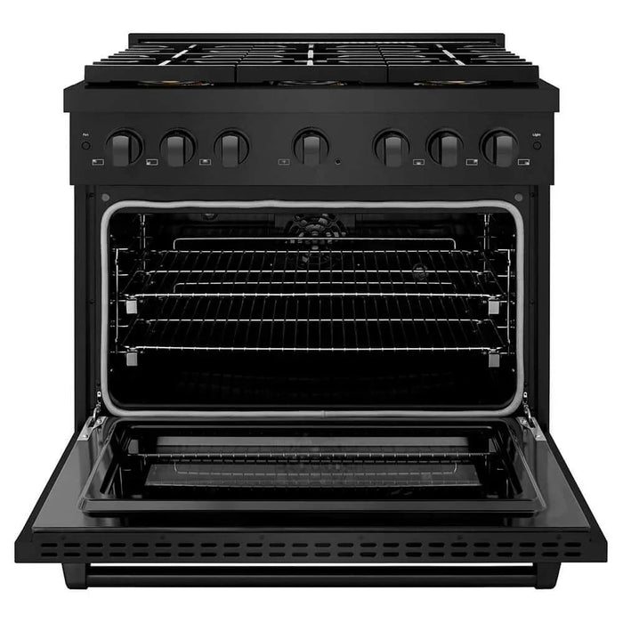 ZLINE 36" Paramount Dual Fuel Range DuoPro™ Cooktop, Electric Convection Oven PSDRB-3609K