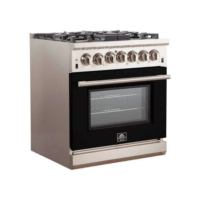 FORNO Capriasca 30" Gas on Gas Range FFSGS6260-30BLK