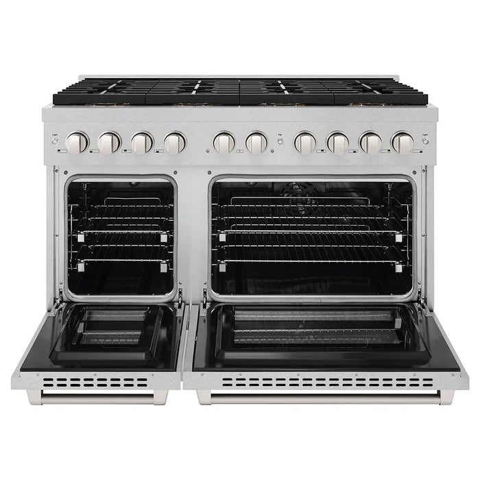 ZLINE 48" Paramount Dual Fuel Range DuoPro™ Cooktop, Dual Ovens PSDRSZ-48-MB09K