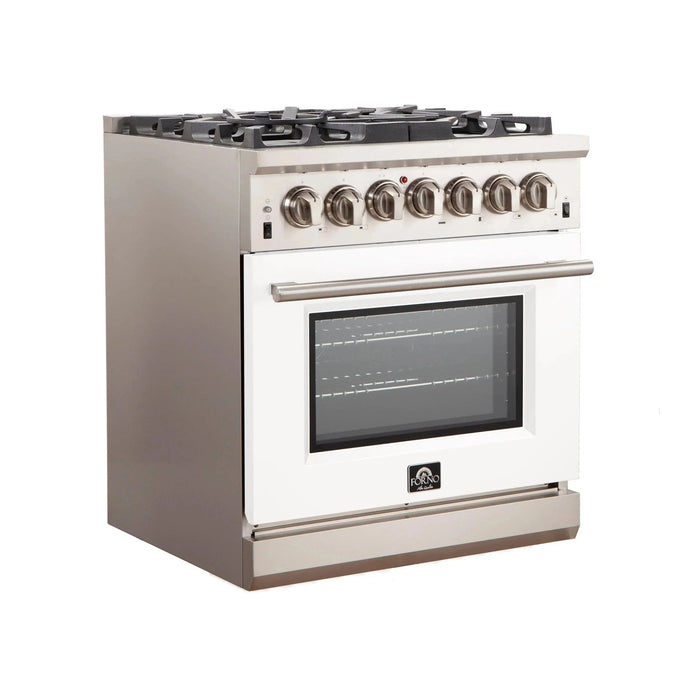 FORNO Capriasca 30" Gas on Gas Range FFSGS6260-30WHT