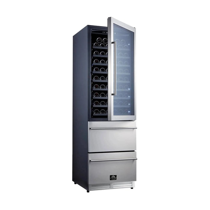 FORNO Azienda 24" 108 Bottle Triple Zone Wine Cooler FWCDR6628-24S