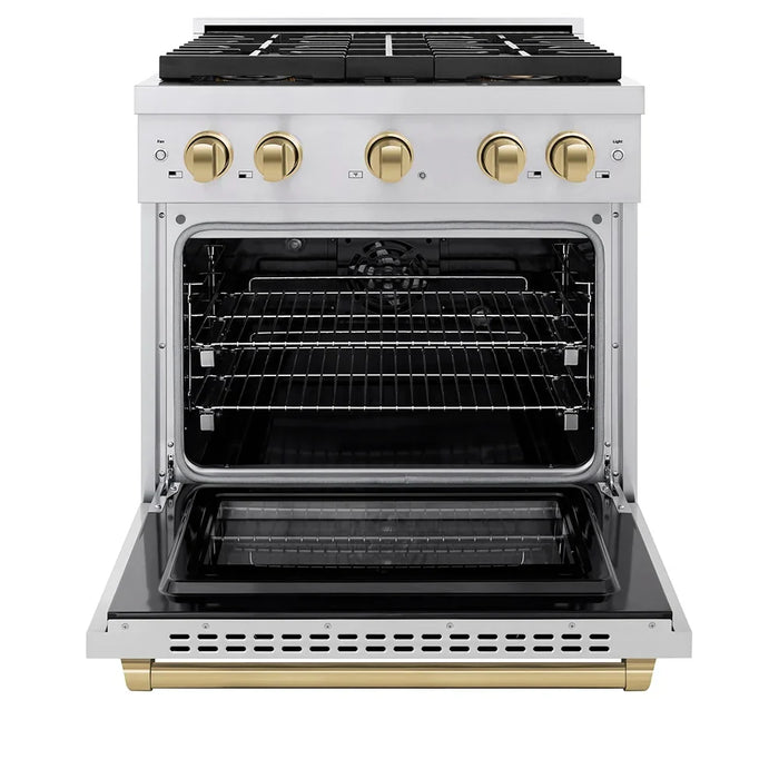 ZLINE 30" Paramount Gas Range DuoPro™ Cooktop, Convection Gas Oven PSGRZ-30-CB09K
