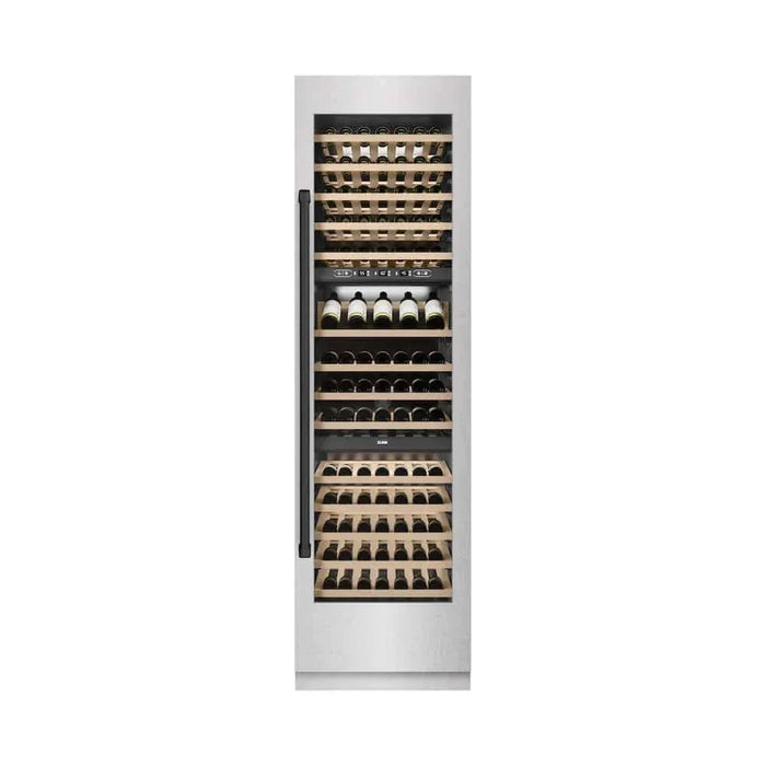 ZLINE 24"Triple Zone 100 Bottle Column Wine Cooler, DuraSnow®  Stainless Steel Matte Black RCWVZ-SN-24-MB