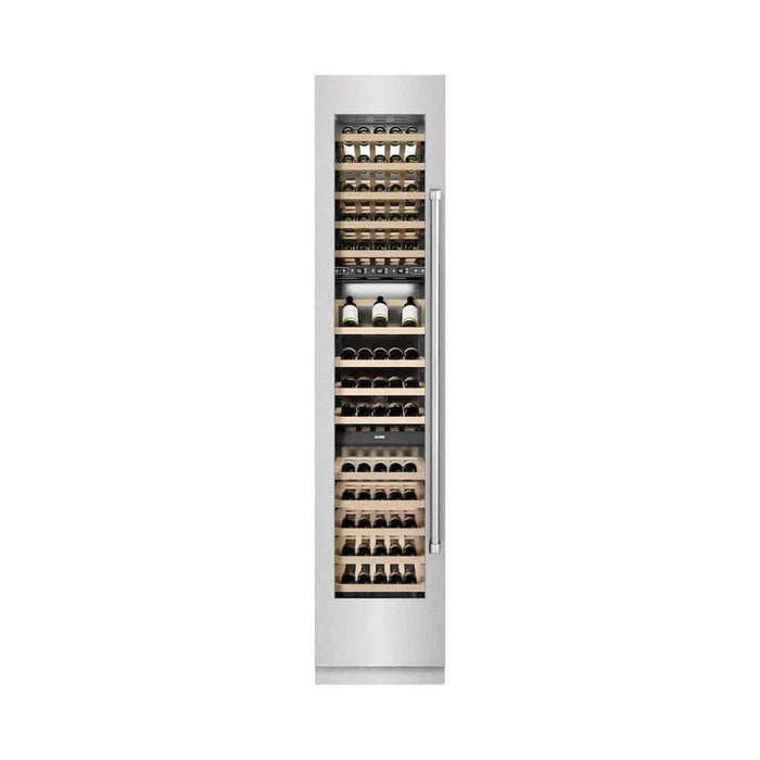ZLINE 18"Triple Zone 68 Bottle Left Hinge Column Wine Cooler, DuraSnow® Stainless Steel RCWVL-SN-18