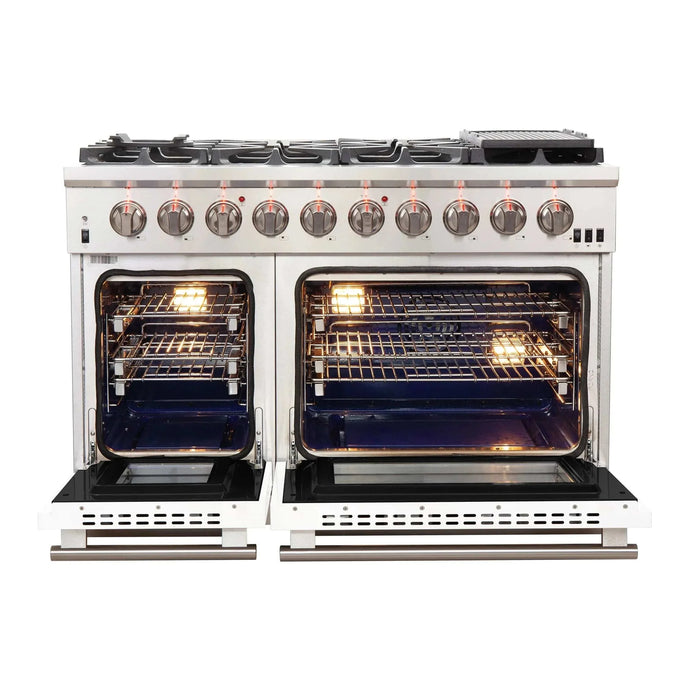 FORNO Capriasca 48″ Gas on Gas Range FFSGS6260-48WHT